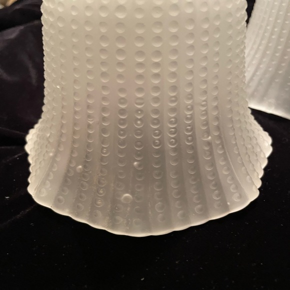 Vintage Frosted, Beaded Light Difussers - Picture 4 of 7